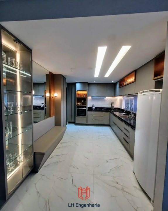 Obra realizada na reforma de cozinha